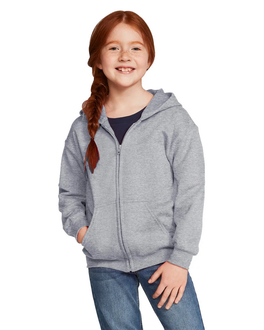 Gildan® 18600B Youth Full Zip Hooded Sweatshirt